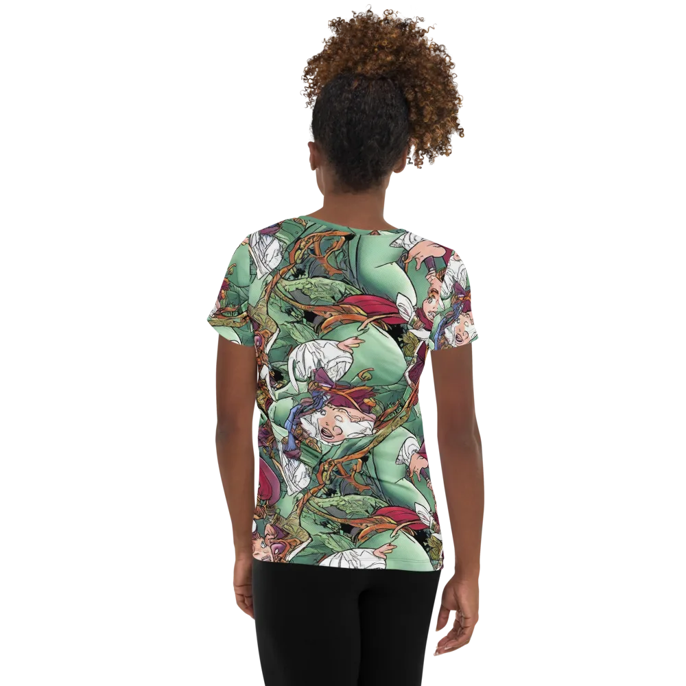 Midsummer Mischief on Women's Athletic T-Shirt — Back