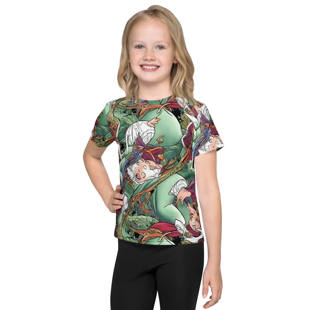 Midsummer Mischief on Kids Crew Neck T-Shirt — Front