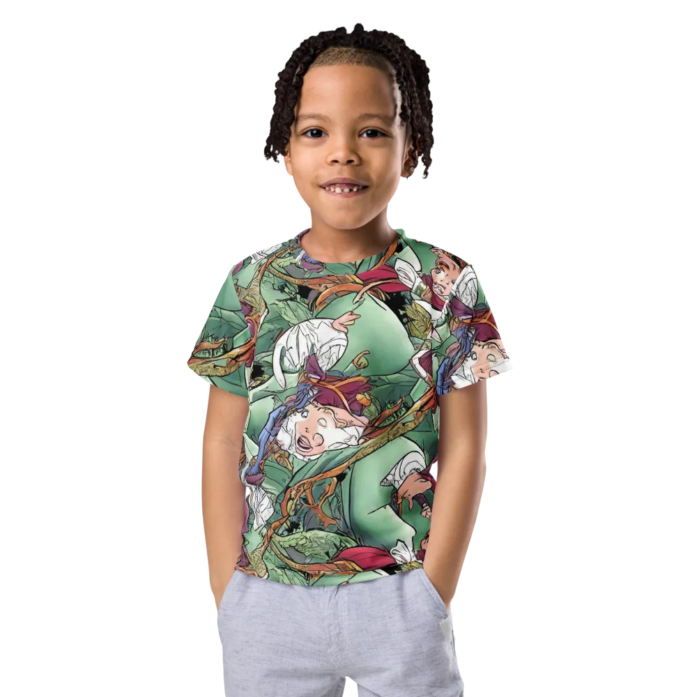 Midsummer Mischief on Kids Crew Neck T-Shirt — Front