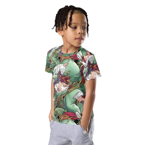 Midsummer Mischief on a Kids Crew Neck T-Shirt