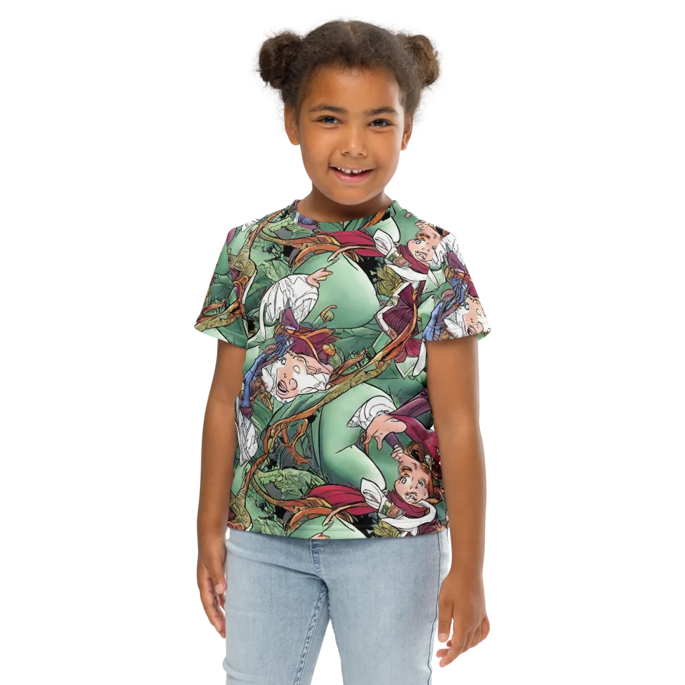 Midsummer Mischief on Kids Crew Neck T-Shirt — Front