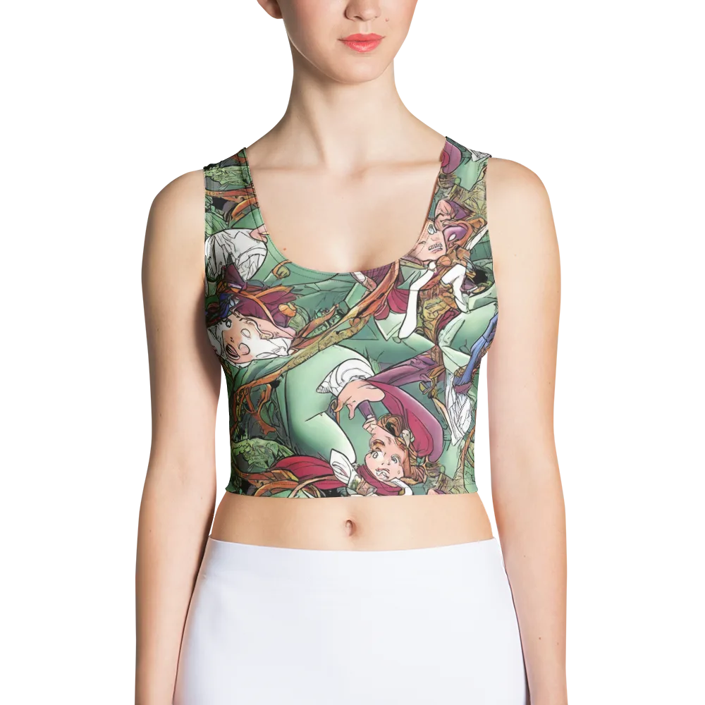 Midsummer Mischief on Crop Top — Front