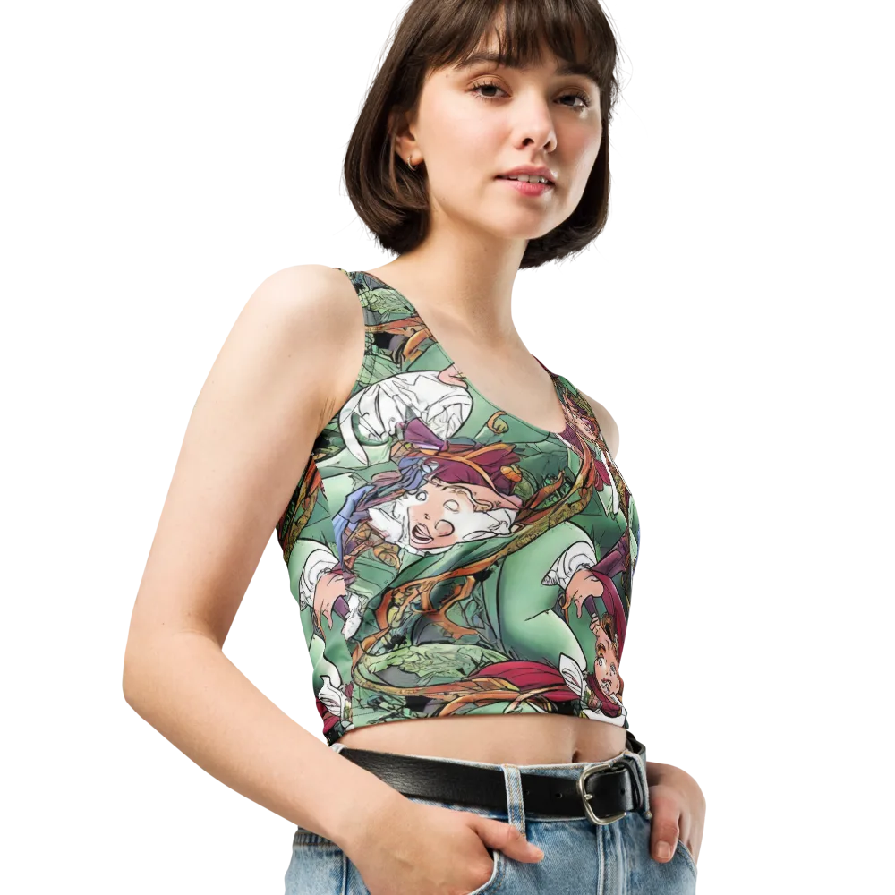 Midsummer Mischief on Crop Top — Right Front