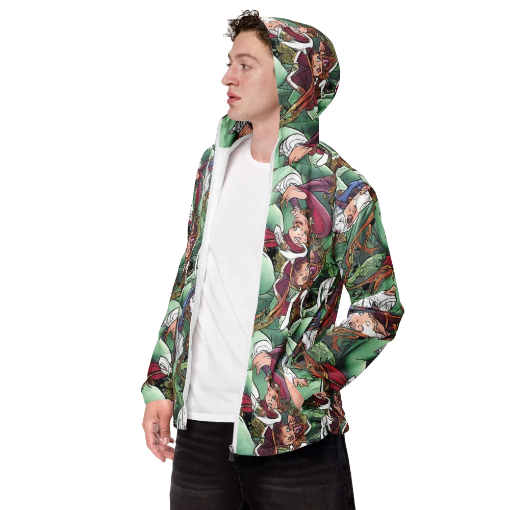 Midsummer Mischief on Men's Windbreaker — Left Front