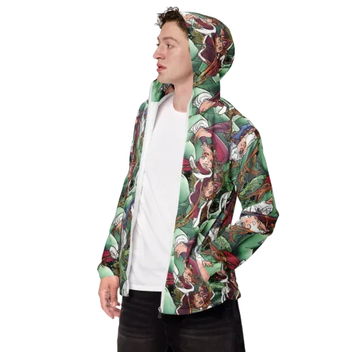 Midsummer Mischief on a Men's Windbreaker