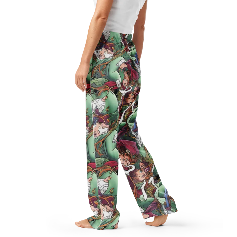 Midsummer Mischief on Women's Pajama Pants — Left
