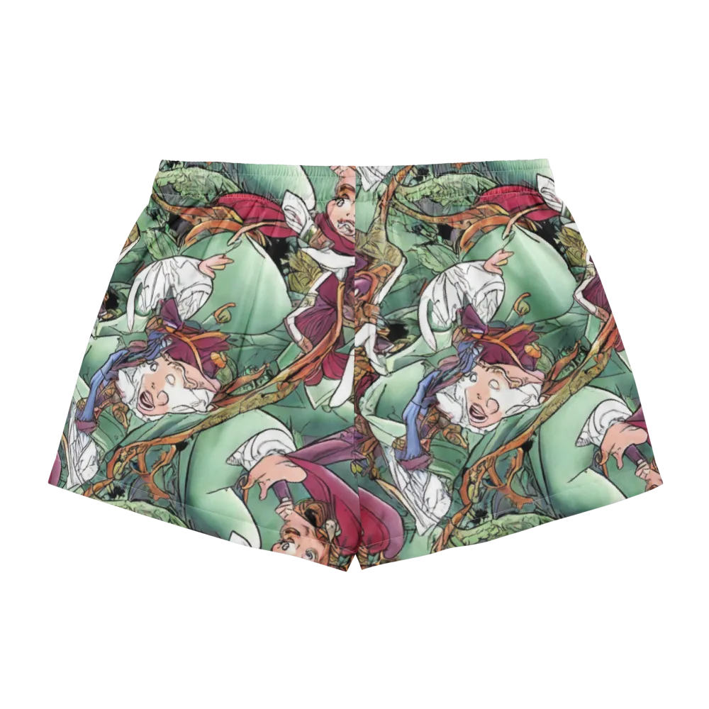 Midsummer Mischief on Women's Pajama Shorts — Back