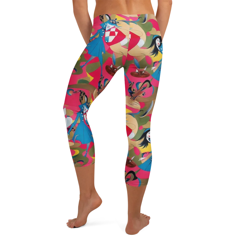 Carousel Couture on Capri Leggings — Back