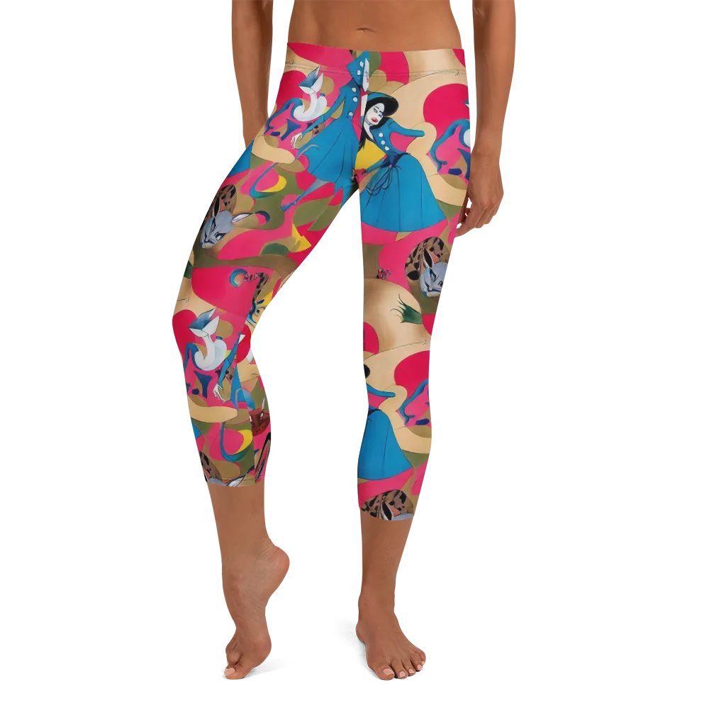 Carousel Couture on Capri Leggings — Front