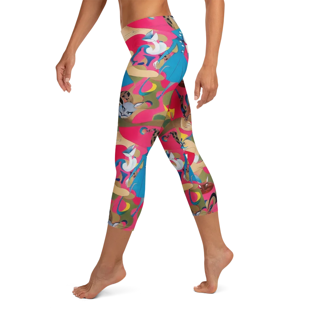 Carousel Couture on Capri Leggings — Left