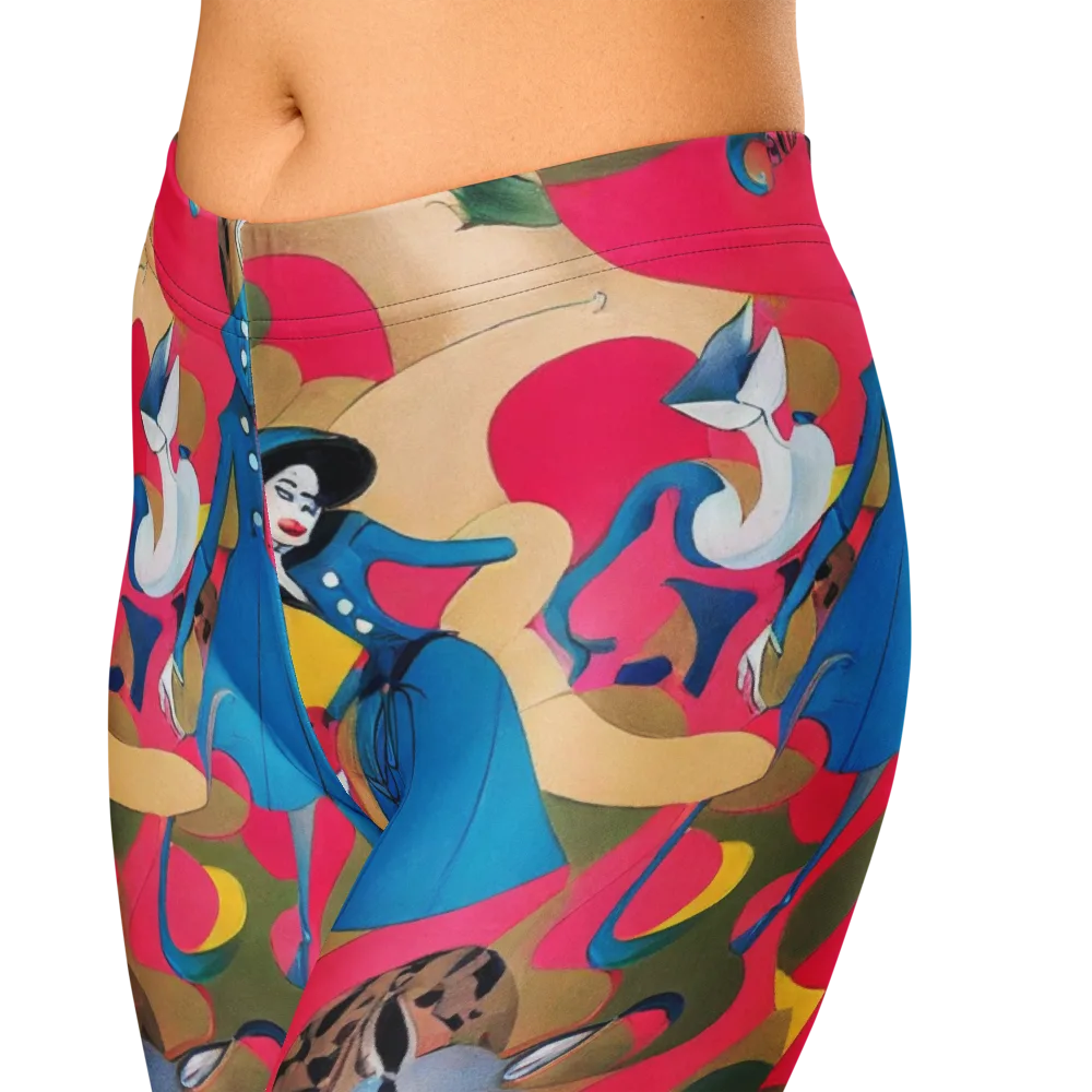 Carousel Couture on Capri Leggings — Zoomed-in
