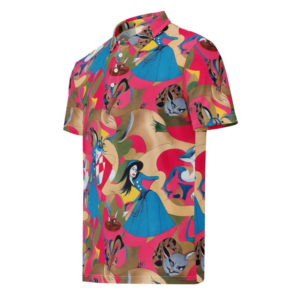Carousel Couture on Men's Slim Fit Polo Shirt — Left Front