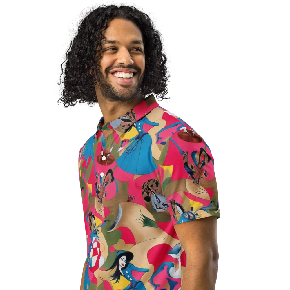 Carousel Couture on Men's Slim Fit Polo Shirt — Left Front