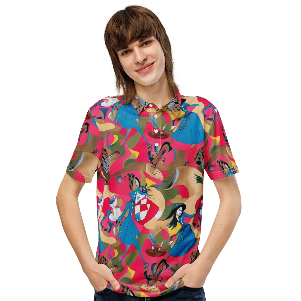 Carousel Couture on Men's Slim Fit Polo Shirt — Front