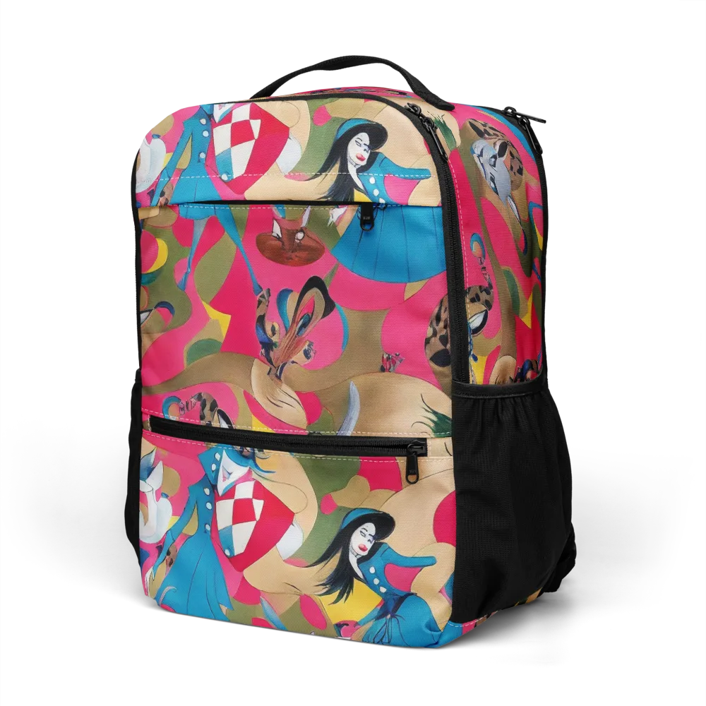 Carousel Couture on Utility Backpack — Left Front