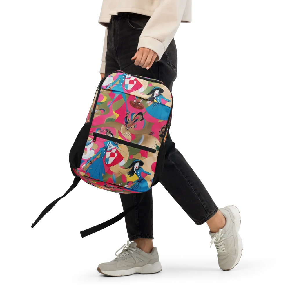 Carousel Couture on Utility Backpack — Front