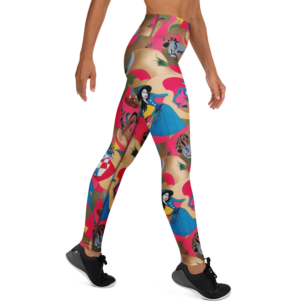 Carousel Couture on Yoga Leggings — Right