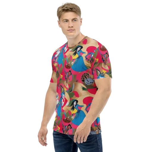 Carousel Couture on a Men's Crew Neck T-Shirt