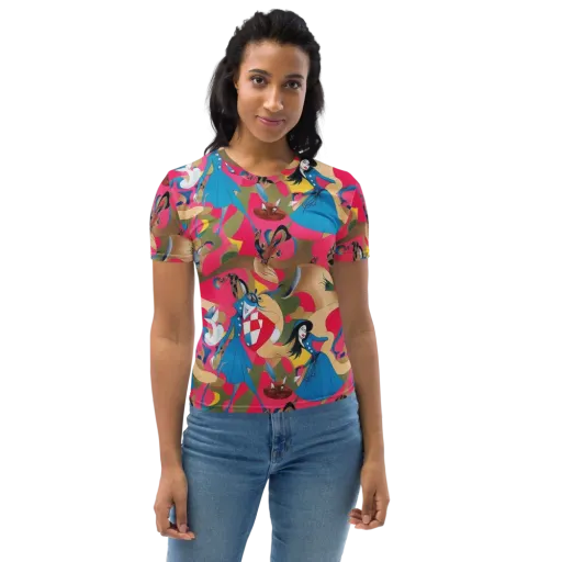 Carousel Couture on a Women's Crew Neck T-Shirt