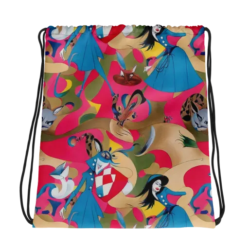 Carousel Couture on a Drawstring Bag
