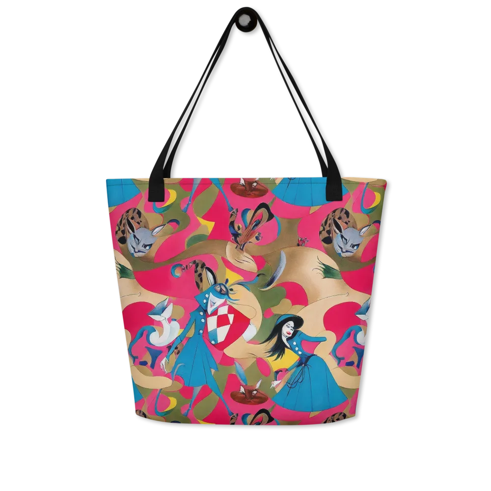 Carousel Couture on Large Tote Bag W/ Pocket — Front