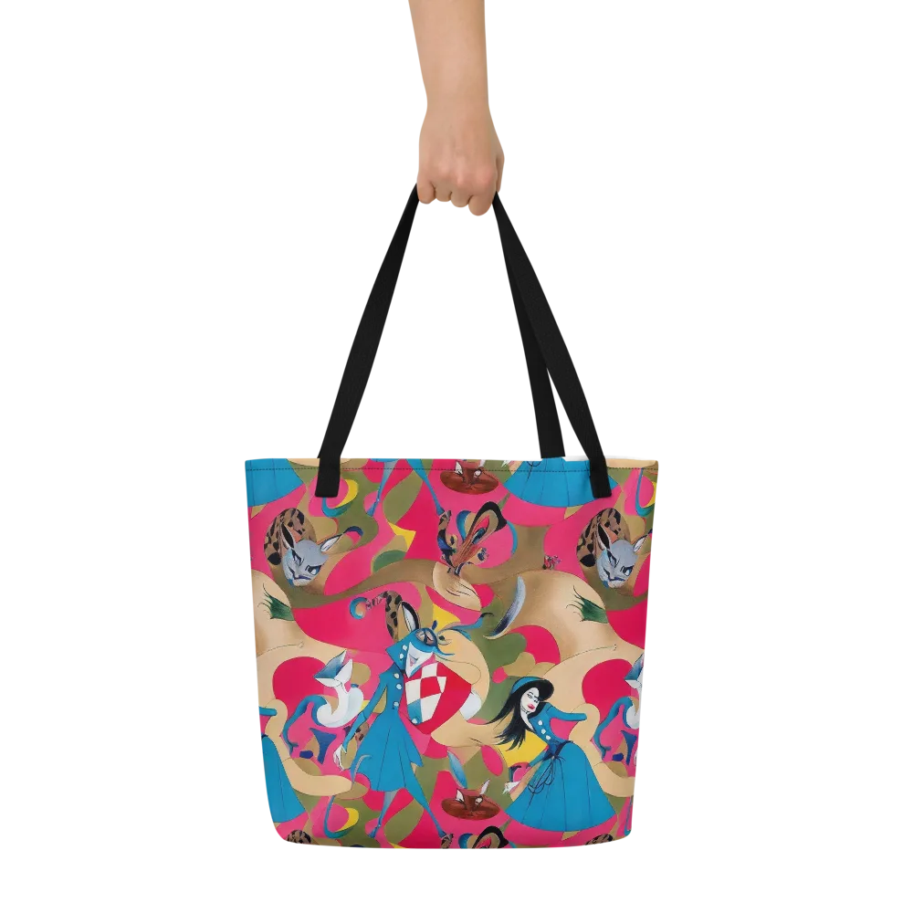 Carousel Couture on Large Tote Bag W/ Pocket — Front