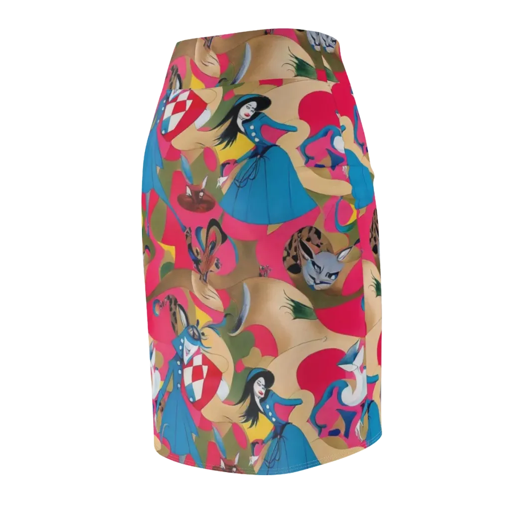 Carousel Couture on Pencil Skirt — Back Side