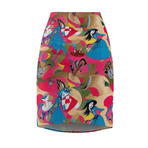 Carousel Couture on a Pencil Skirt