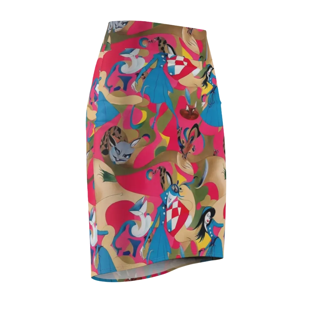 Carousel Couture on Pencil Skirt — Front Side