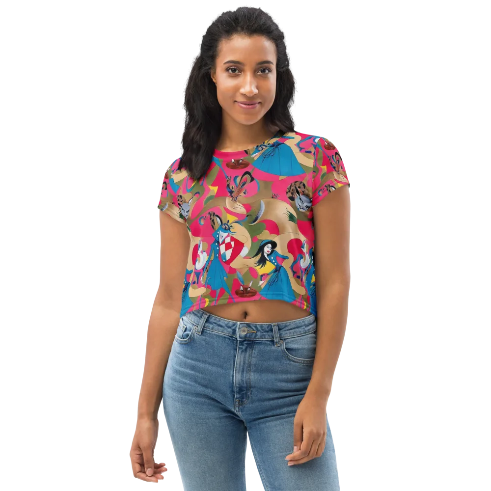 Carousel Couture on Crop Tee — Front