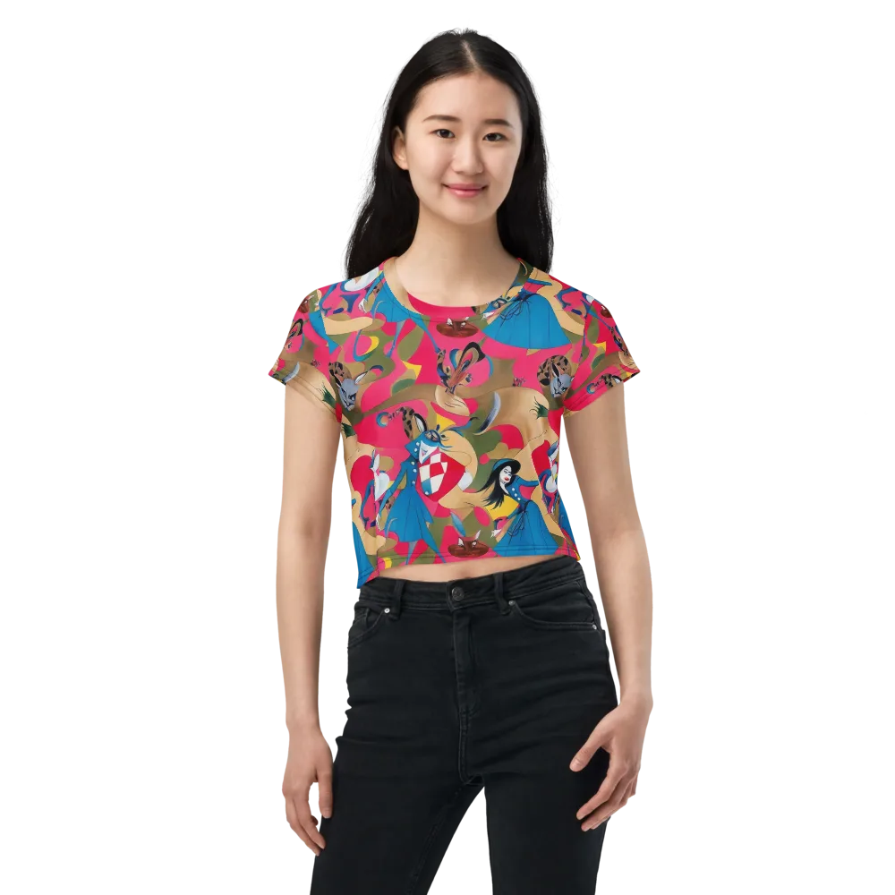 Carousel Couture on Crop Tee — Front