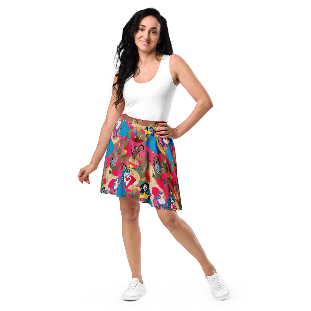 Carousel Couture on Skater Skirt — Front