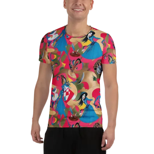 Carousel Couture on a Men's Athletic T-Shirt