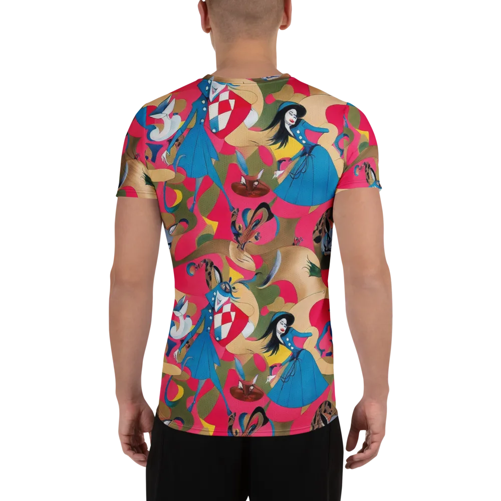 Carousel Couture on Men's Athletic T-Shirt — Back