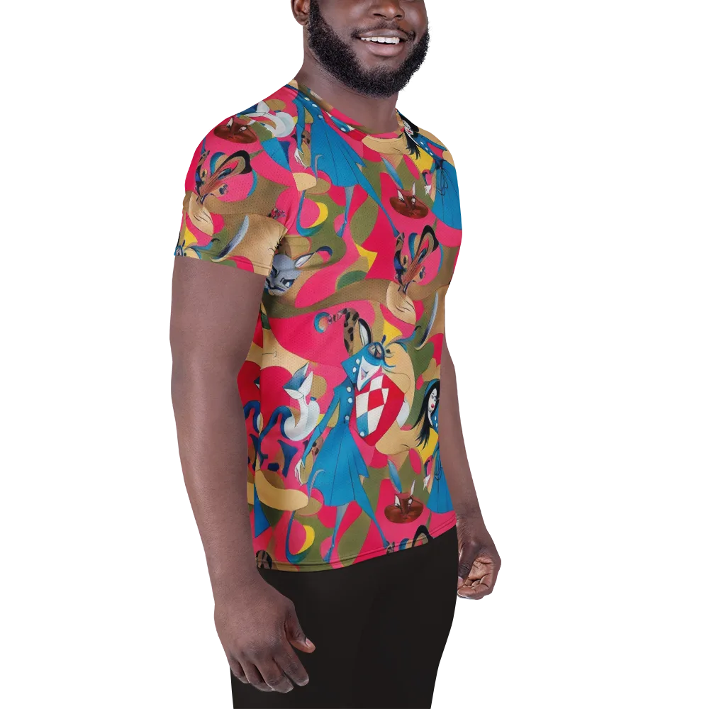 Carousel Couture on Men's Athletic T-Shirt — Right