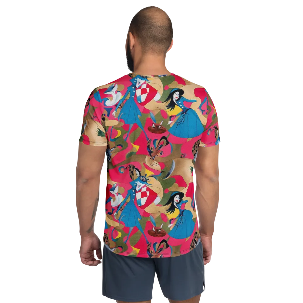 Carousel Couture on Men's Athletic T-Shirt — Back