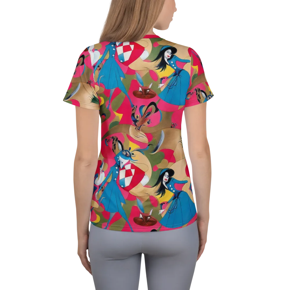 Carousel Couture on Women's Athletic T-Shirt — Back