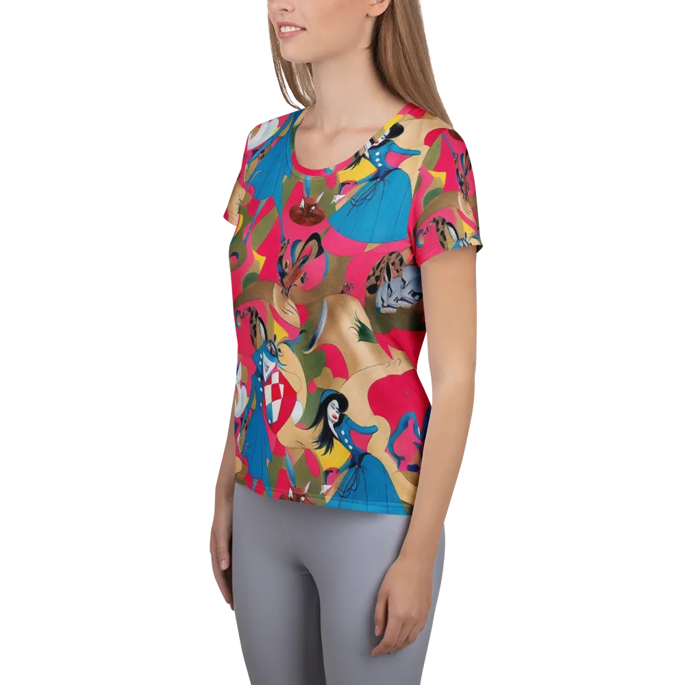 Carousel Couture on Women's Athletic T-Shirt — Left