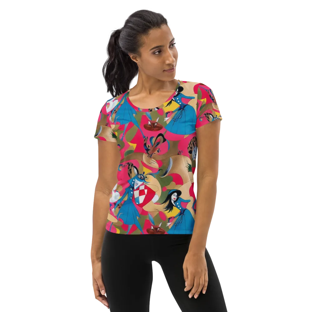 Carousel Couture on Women's Athletic T-Shirt — Front