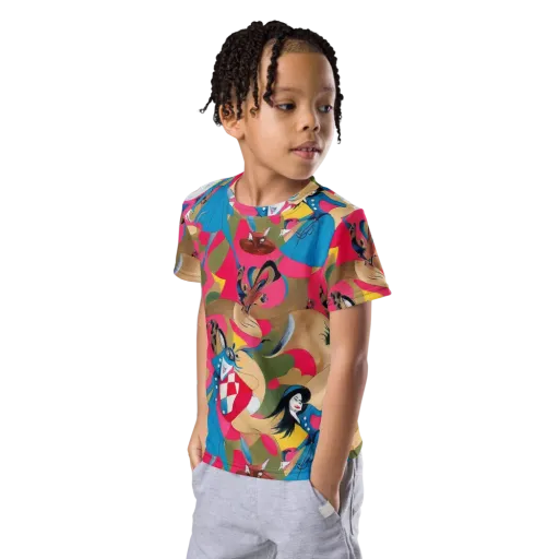 Carousel Couture on a Kids Crew Neck T-Shirt