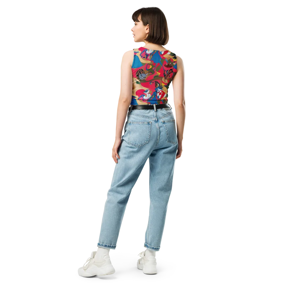 Carousel Couture on Crop Top — Back