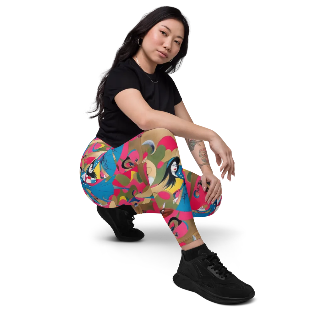 Carousel Couture on Leggings with Pockets — Right Front