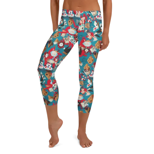 Curiouser Carnival on a Capri Leggings
