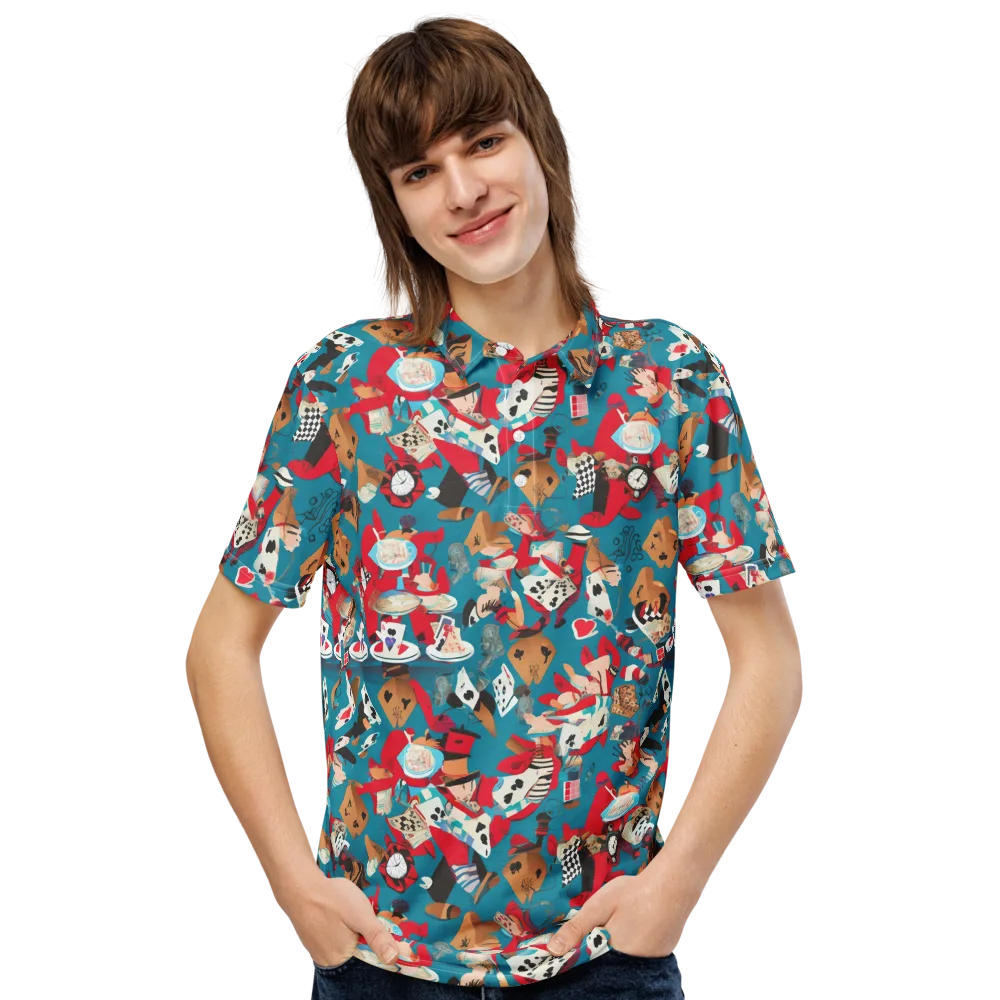 Curiouser Carnival on Men's Slim Fit Polo Shirt — Front