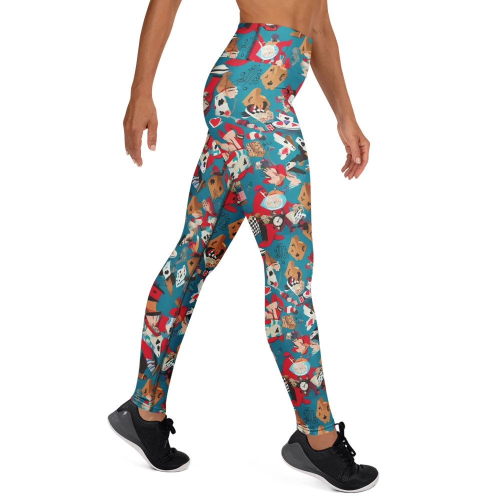 Curiouser Carnival on Yoga Leggings — Right
