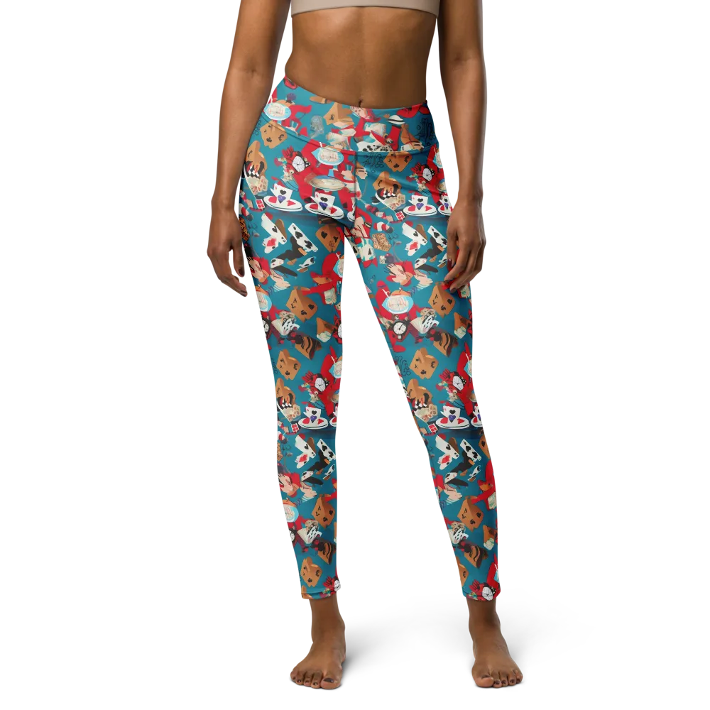 Curiouser Carnival on Yoga Leggings — Front