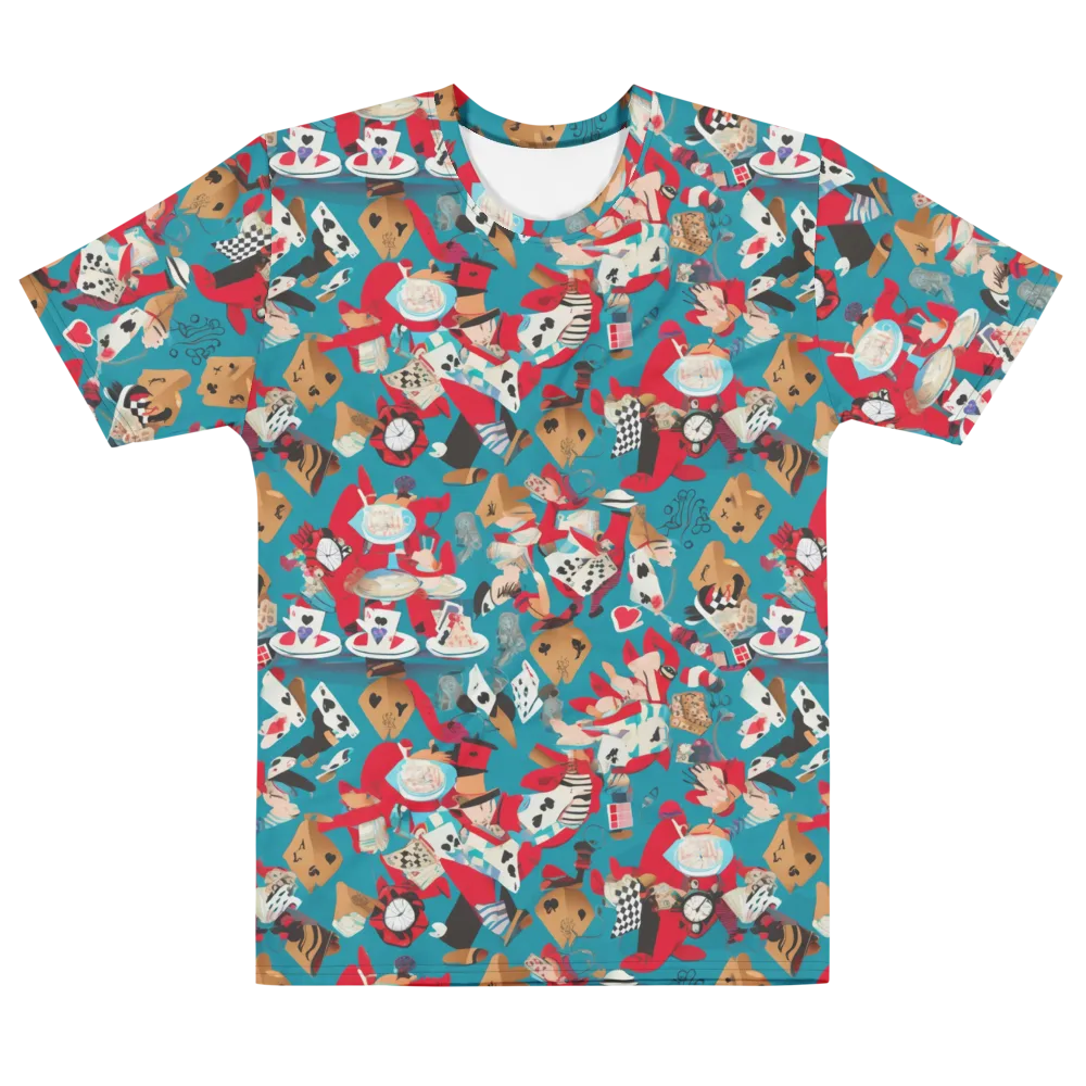 Curiouser Carnival on Men's Cotton Crew Neck T-Shirt — Front