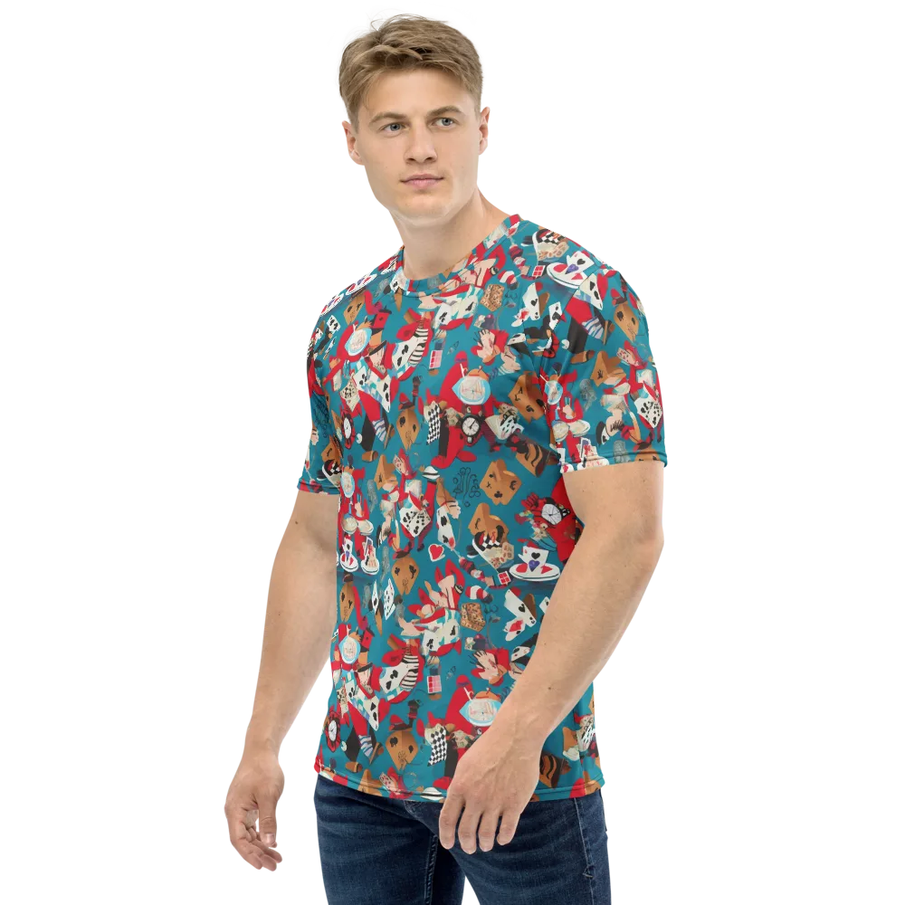 Curiouser Carnival on Men's Crew Neck T-Shirt — Left