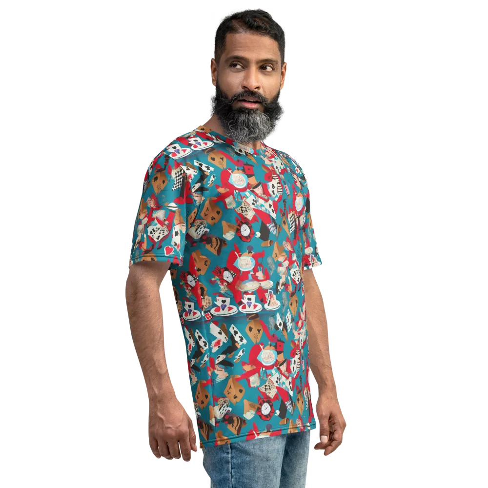 Curiouser Carnival on Men's Crew Neck T-Shirt — Right