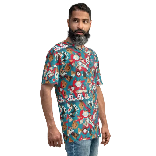 Curiouser Carnival on a Men's Crew Neck T-Shirt